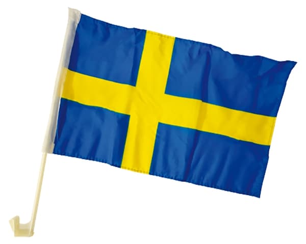 Svensk flagga 2-pack bilfäste
