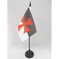 Miniatyrbild 1 av 3: Templiers Baussant bordsflagga 15x10cm - beställning av Temple Beaucent Hög kvalitet