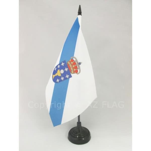 Bordsflagga - A-Ö-FLAGGA - Galicien - 21x14cm - Polyester - Inomhus