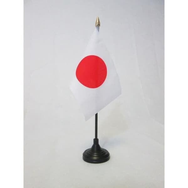 Japan bordsflagga 15x10cm - Japansk guldspets