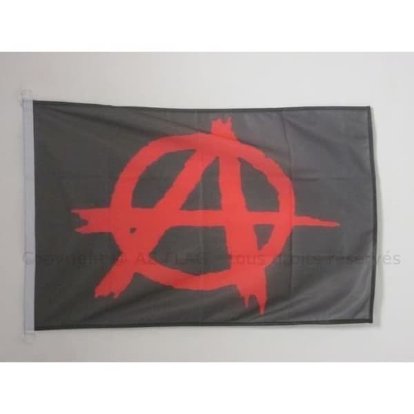 Nautisk flagga Anarchy Black and Red 45x30cm - anarkisk - Marin flagga