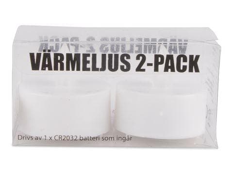 Värmeljus LED fast låga 2 -pack