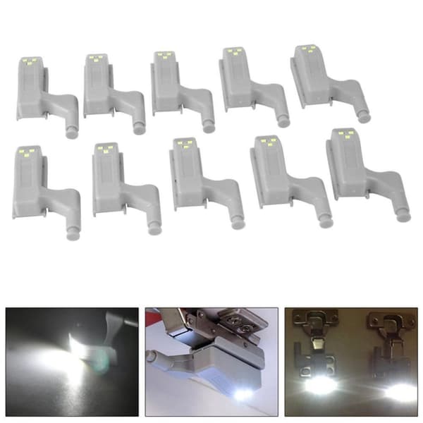 LED Gångjärnslampa, 10-pack - Vit