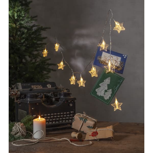 Ljusslinga Clippy LED 10 clipsstjärnor 1,8 M
