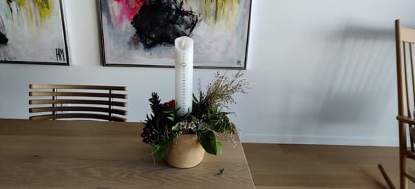 Anna LED kalenderlys hvid Ø5 X 25 cm 1stk