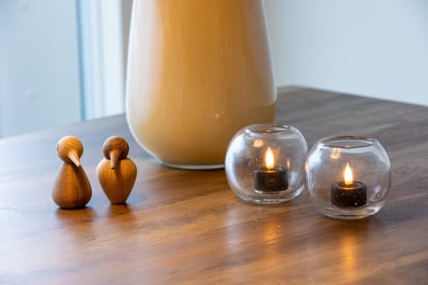 Luna LED värmeljus svart 2 st