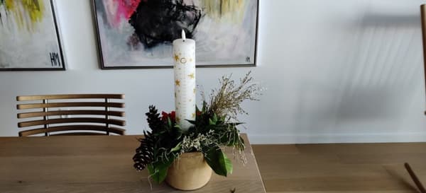 Luna LED kalenderljus vit med stjärnor Ø5 X 25 cm 1st