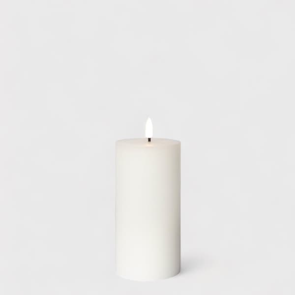 Rika LED-pilarikynttilä valkoinen Ø7.5 X 10-15-20cm 1kpl