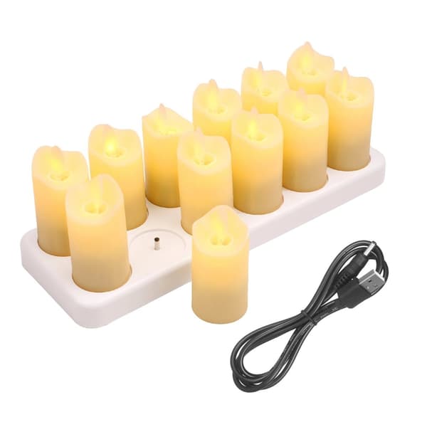 LED Stearinlys, Varm Gul Lys, Sikkert og Miljøvenligt,H35338-1