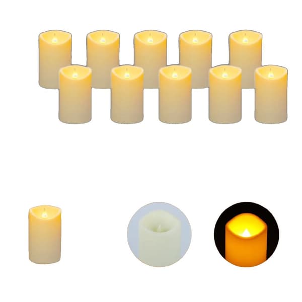LED Stearinlys uden Flamme, Flere Størrelsesmuligheder, Sikker og Langvarig,2.2x2.7 Tommer5x7cm