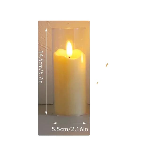 LED-ljus utan låga, rörlig veke, säker och utan stök,L X 6