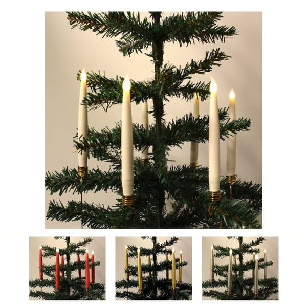 LED-julgransljus 20 st. Trådlöst inkl. Fjärrkontroll & Klämmor - passar de flesta Georg Jensen ljushållare mm.