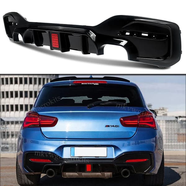 Bageste kofangerlip, passer til BMW 1 Serie F20 F21, M Sport, 2015-2017,B stil