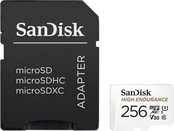 SanDisk High Endurance 256 GB MicroSDXC UHS-I Klass 10