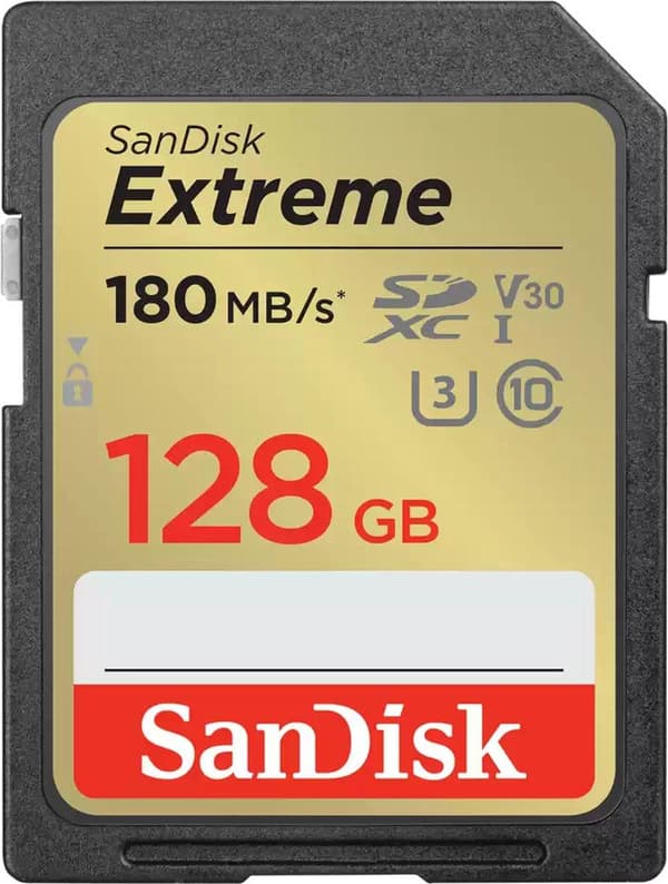 SanDisk Extreme 128 GB SDXC UHS-I klass 10