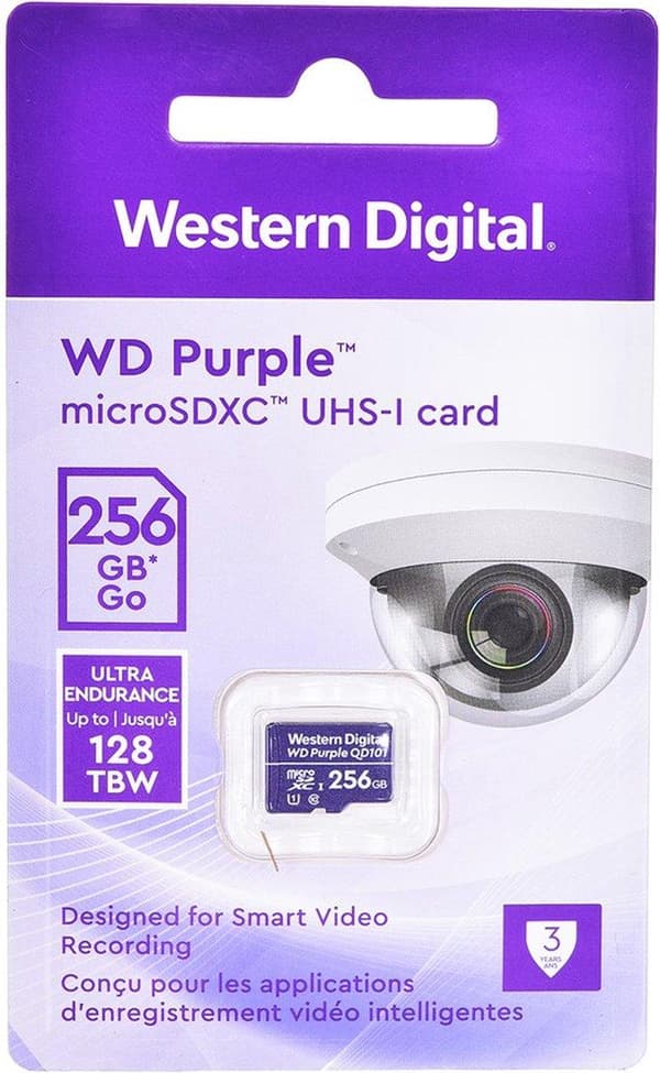 Western Digital WD Purple SC QD101 minneskort 256 GB MicroSDXC Klass 10