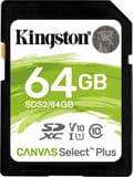 Miniatyrbillede 1 af 4: Kingston Technology 64GB SDXC Canvas Select Plus 100R C10 UHS-I U1 V10