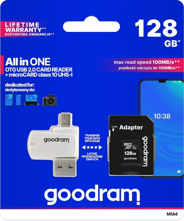Goodram M1A4-1280R12 hukommelseskort 128 GB MicroSDHC Class 10 UHS-I