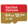 Miniatyrbild 1 av 4: Sandisk MicroSDXC Extreme 64GB 170mb / 60mb,U3,V30,A2 AC