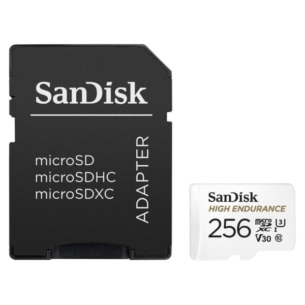 Sandisk MicroSDHC Dash Cam & Home Monitoring 256GB Inkl SD-adapter