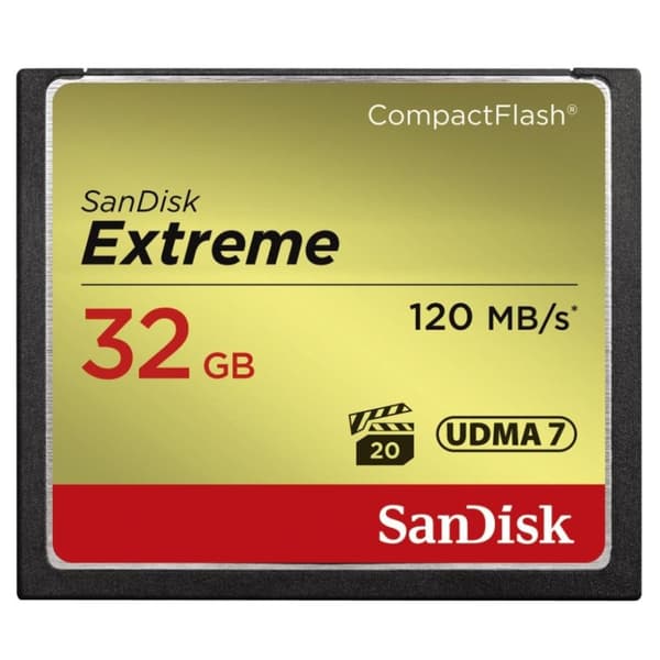 Sandisk CF Extreme 32GB 120MB/s Læs 85MB/s Skriv