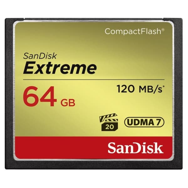 Sandisk CF Extreme 64GB 120MB/s Läs 85MB/s Skriv