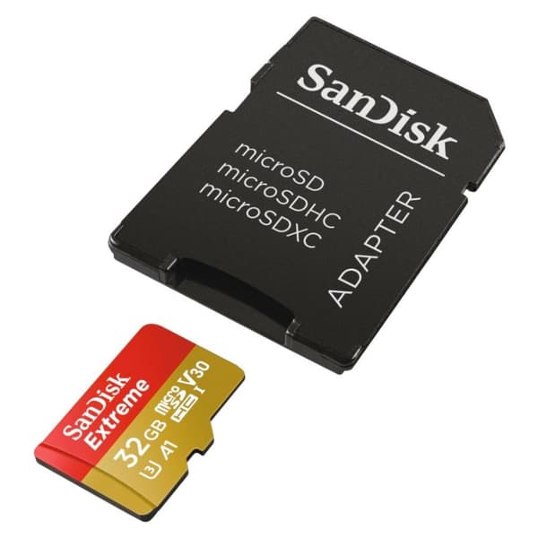 Sandisk MicroSDXC Extreme 32GB (A1/ V30/ U3/ UHS-I/ Cl.10/ R100/ W60)+Ad.Act.Cam