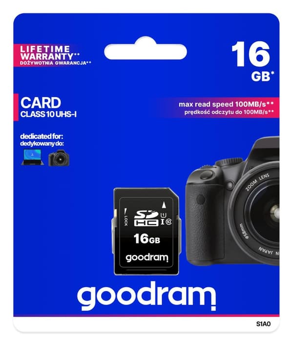 Goodram S1A0 16GB SDHC UHS-I klass 10