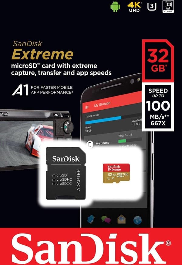 SanDisk Extreme 32 Gt MicroSDHC UHS-I Class 10