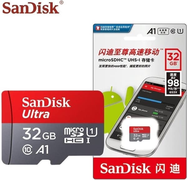 Sandisk SDSQUAR-032G-GN6MN minneskort 32 GB MicroSDHC Class 10 UHS-I