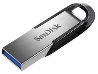 SanDisk ULTRA FLAIR USB flash drive 128 GB USB Type-A 3.2 Gen 1 (3.1 Gen 1) Black, Silver Sort, Sølv