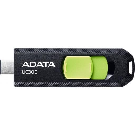 MEMORY DRIVE FLASH USB-C 32GB/ACHO-UC300-32G-RBK/GN ADATA Sort, Grønn