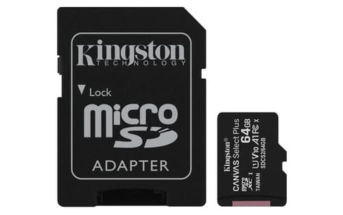 Kingston Canvas Select Plus - flash memory card - 64 GB - microSDXC UHS-I