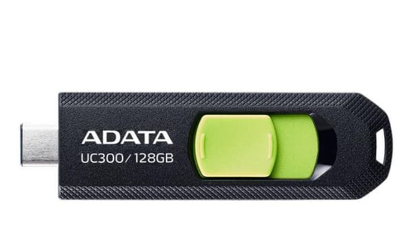 MEMORY DRIVE FLASH USB-C 128GB/ACHO-UC300-128G-RBK/GN ADATA Sort