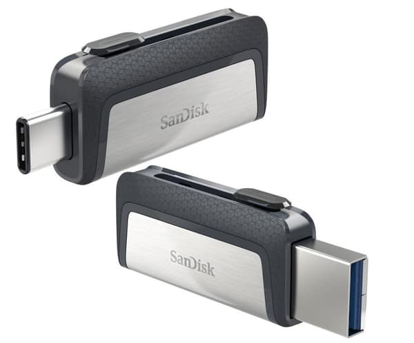 USB stick SanDisk Ultra Dual Drive, 64GB Svart, Silver