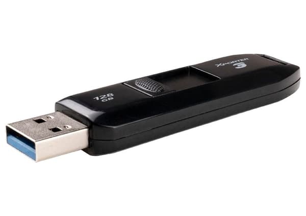 PARTIOT FLASHDRIVE Xporter 3 128GB Type A USB 3.2 Sort
