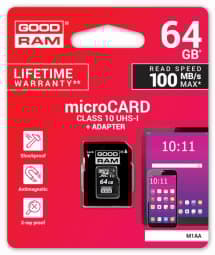 Goodram M1AA-0640R12 memory card 64 GB MicroSDXC Class 10 UHS-I