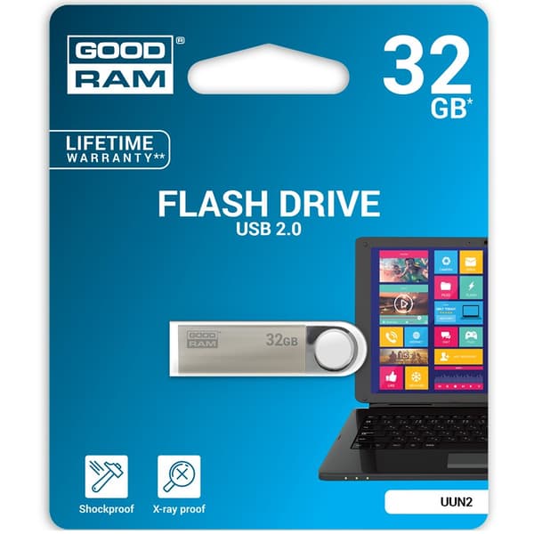 Goodram UUN2 USB 2.0 32GB Silver Sølv