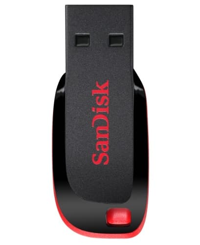 USB stick SanDisk Cruzer Blade, 64GB Sort, Rød