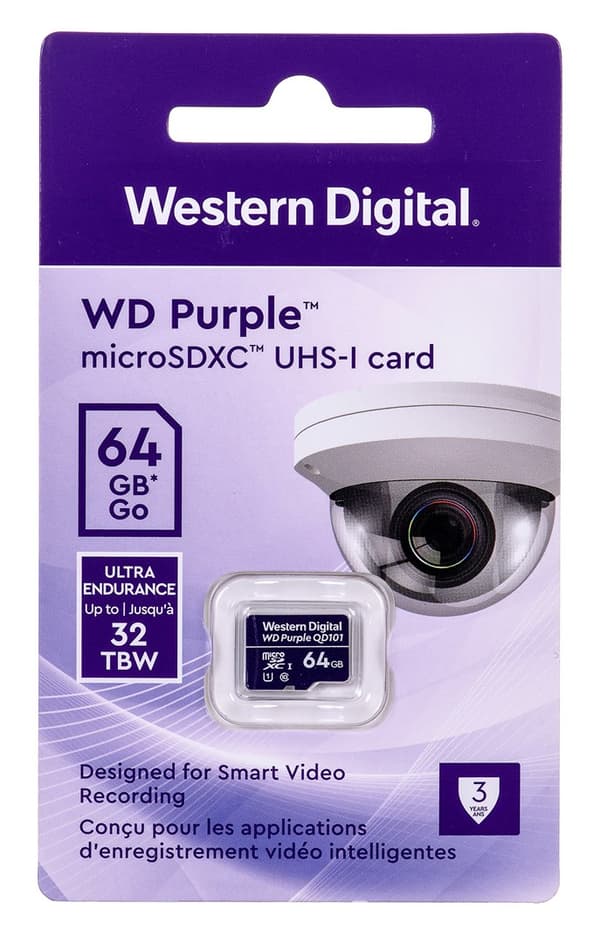 Western Digital WD Purple SC QD101 -muistikortti 64 Gt MicroSDXC Class 10