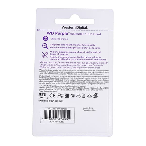 Western Digital WD Purple SC QD101 hukommelseskort 256 GB MicroSDXC Class 10