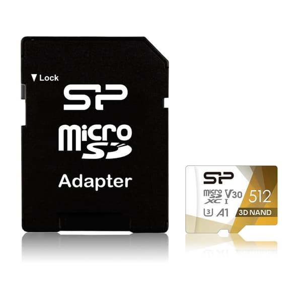 Silicon Power Superior Pro Färgglatt minneskort 512 GB MicroSDXC Class 10 UHS-I + SD-adapter (SP512
