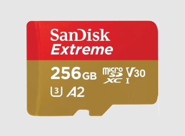 SanDisk Extreme 256 GB MicroSDXC UHS-I klass 10