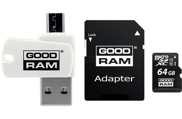 Goodram Allt i ett M1A4-0640R12 minneskort 64 GB MicroSDXC Class 10 UHS-I + Kortläsaren