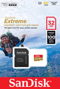 Miniatyrbild 3 av 4: SanDisk Extreme 32 GB MicroSDHC UHS-I klass 10