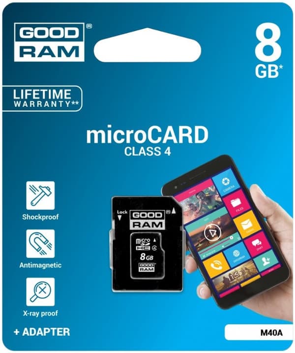 Goodram M40A 8 GB MicroSDHC UHS-I klass 4