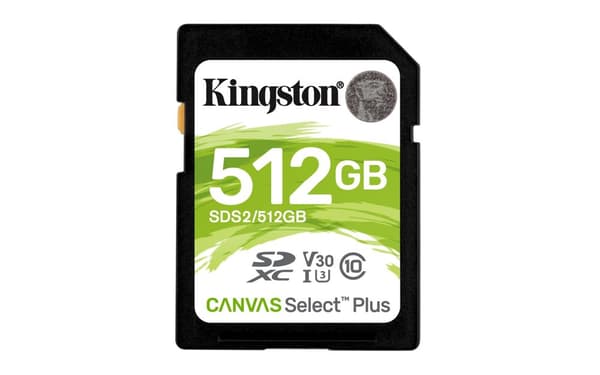 Kingston Technology Canvas Select Plus minneskort 512 GB SDXC Class 10 UHS-I