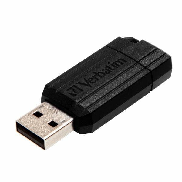 Verbatim Pendrive 32GB USB-A 2.0 PinStripe musta/musta 49064