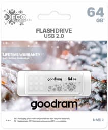 GOODRAM FLASHDRIVE 64GB UME2-WINTER WHITE USB 2.0