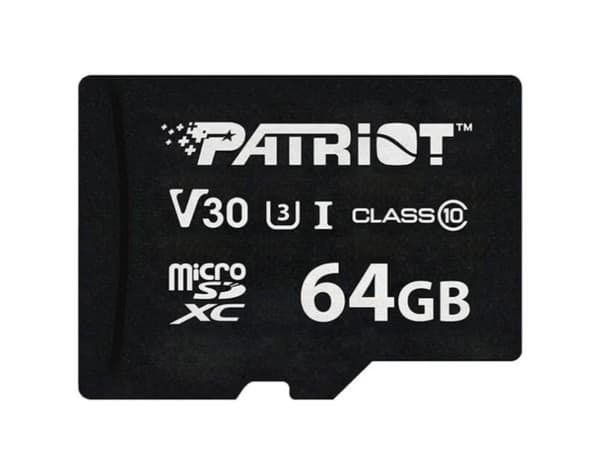 Patriot VX Series 64GB MicroSDXC V30 Class 10 UHS-I U3 4K UHD-minneskort PSF64GVX31MCX